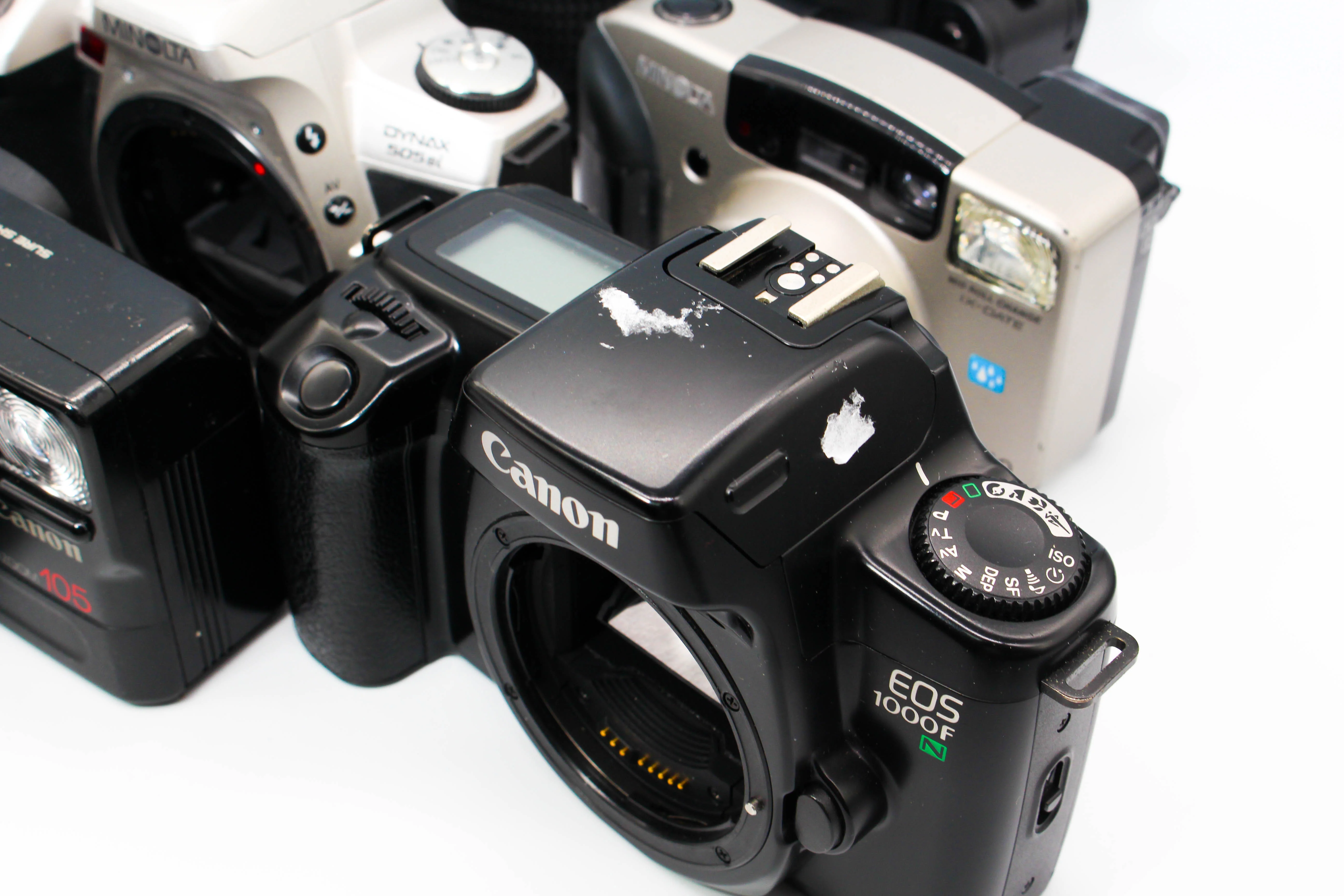 Assorted Faulty Canon 35mm Film Analog Photo Cameras Inc. Canon Megazoom 105 EOS 1000F - Image 3