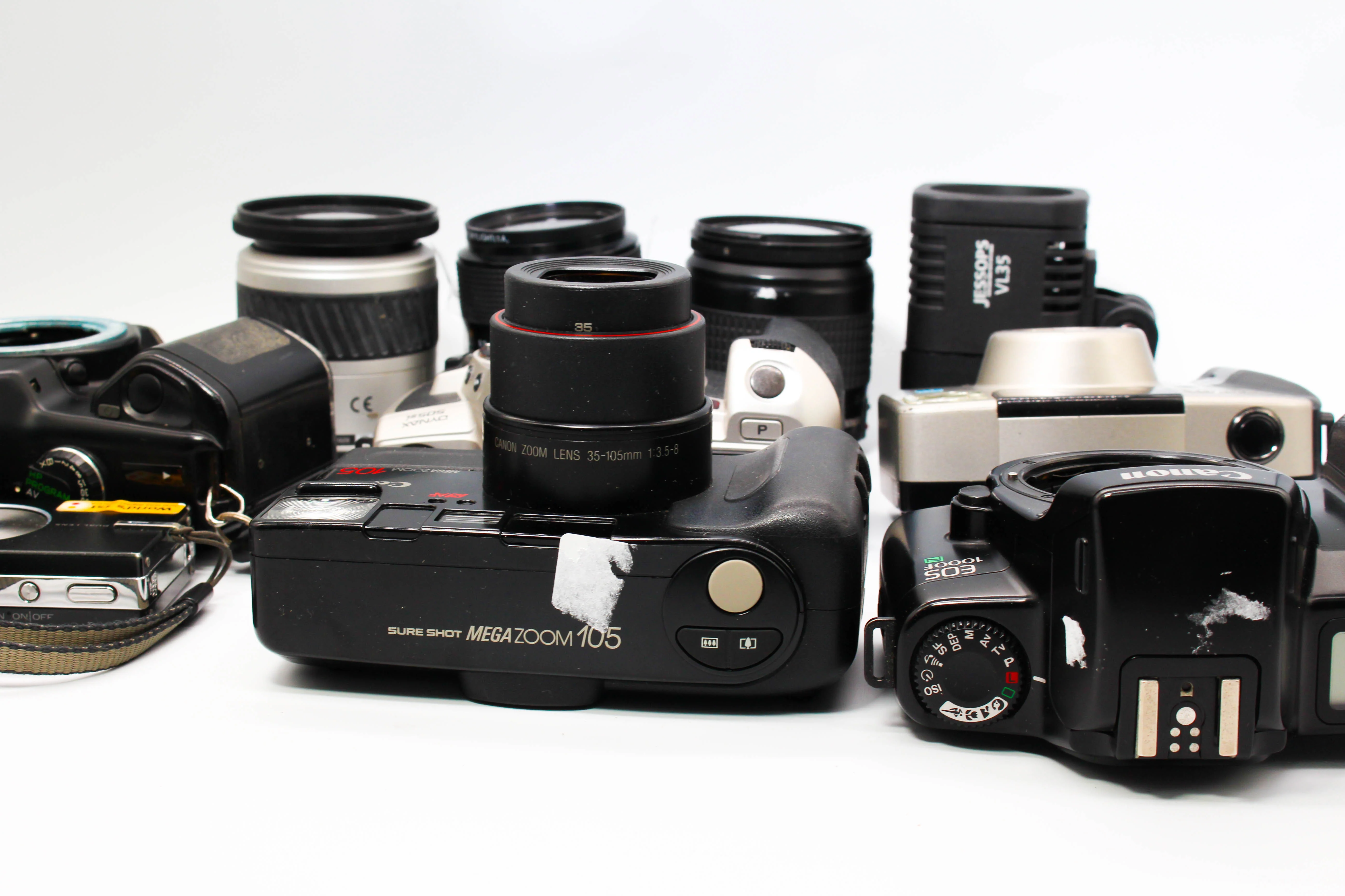 Assorted Faulty Canon 35mm Film Analog Photo Cameras Inc. Canon Megazoom 105 EOS 1000F - Image 7