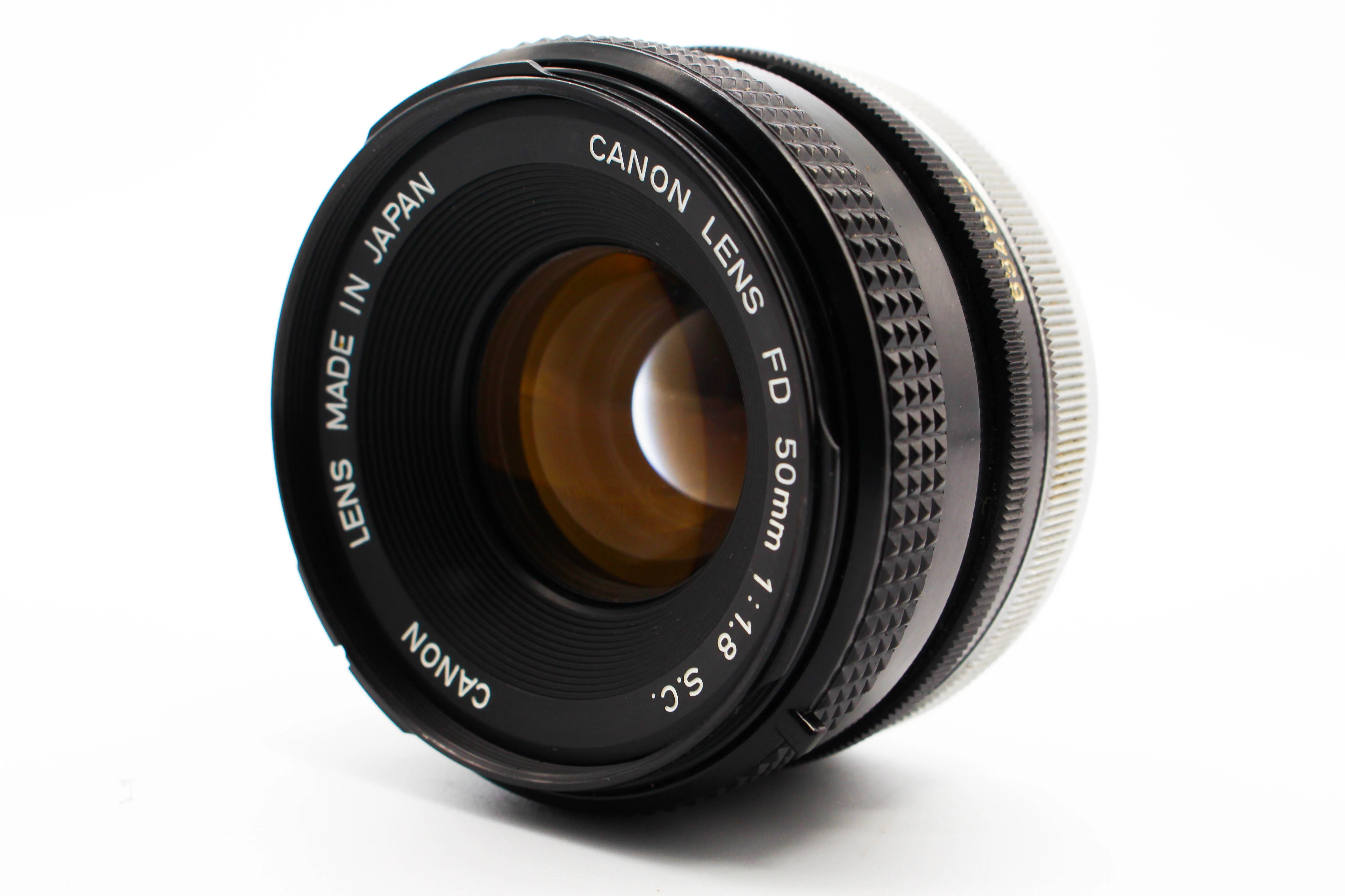 Canon 50mm f/1.8 FD Mount SLR Film Camera Lens Black - Tested Excellent