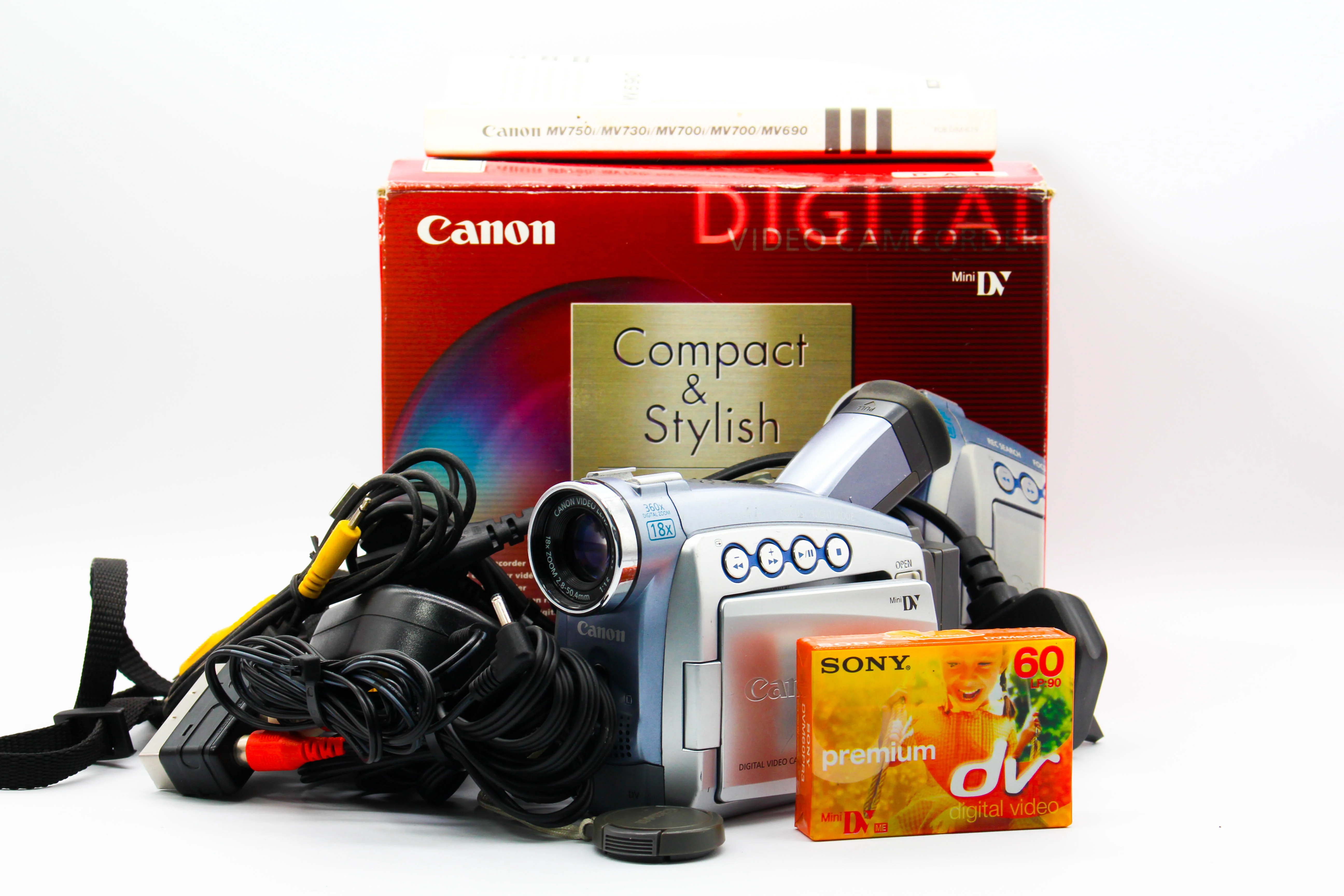 Canon DM-MV700E MiniDV Handycam Digital Video Camera Camcorder - Tested Bundle Good - Image 2