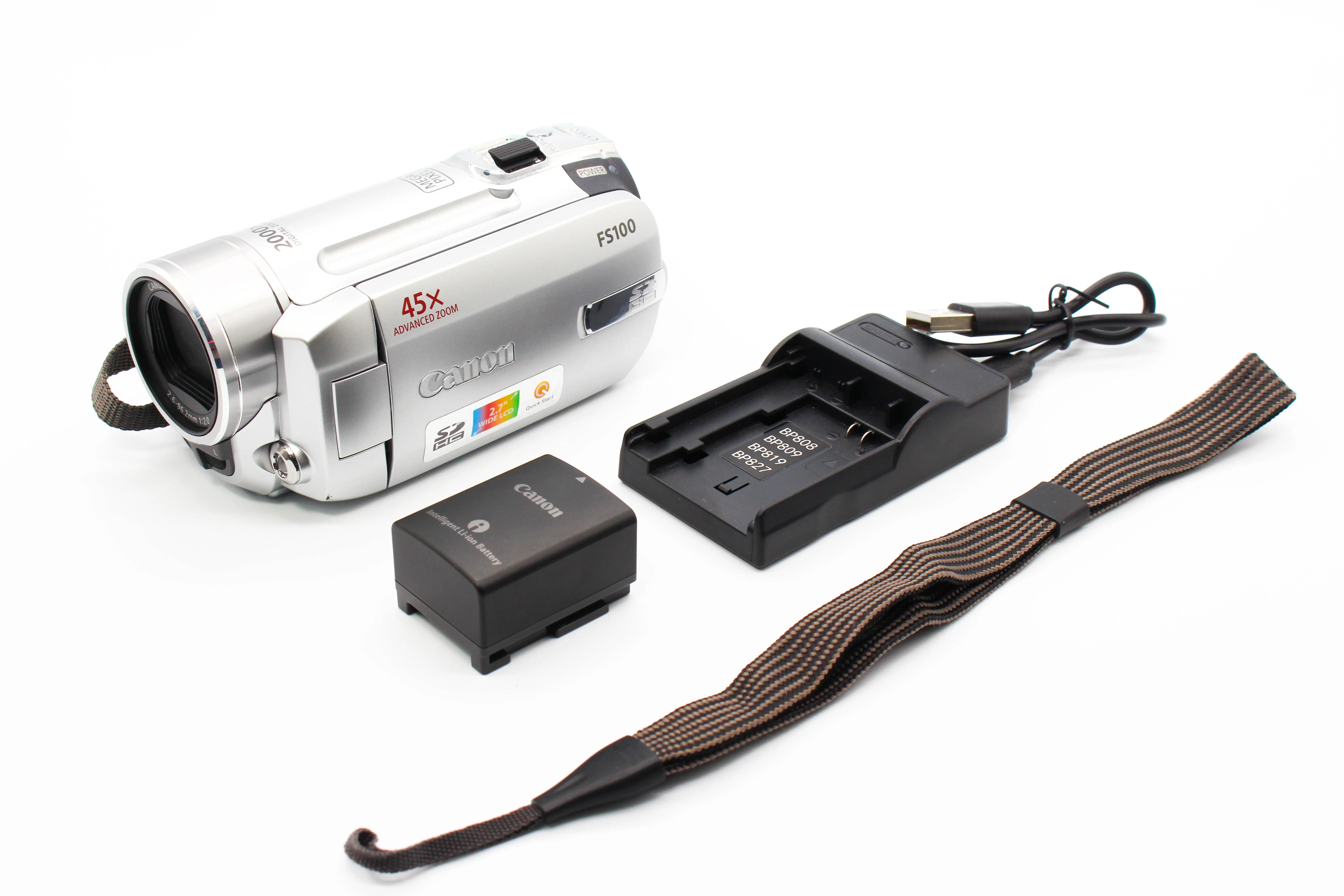 Canon FS100E HD SD Card Video Handycam Camcorder Camera - Tested Bundle Good - Image 2