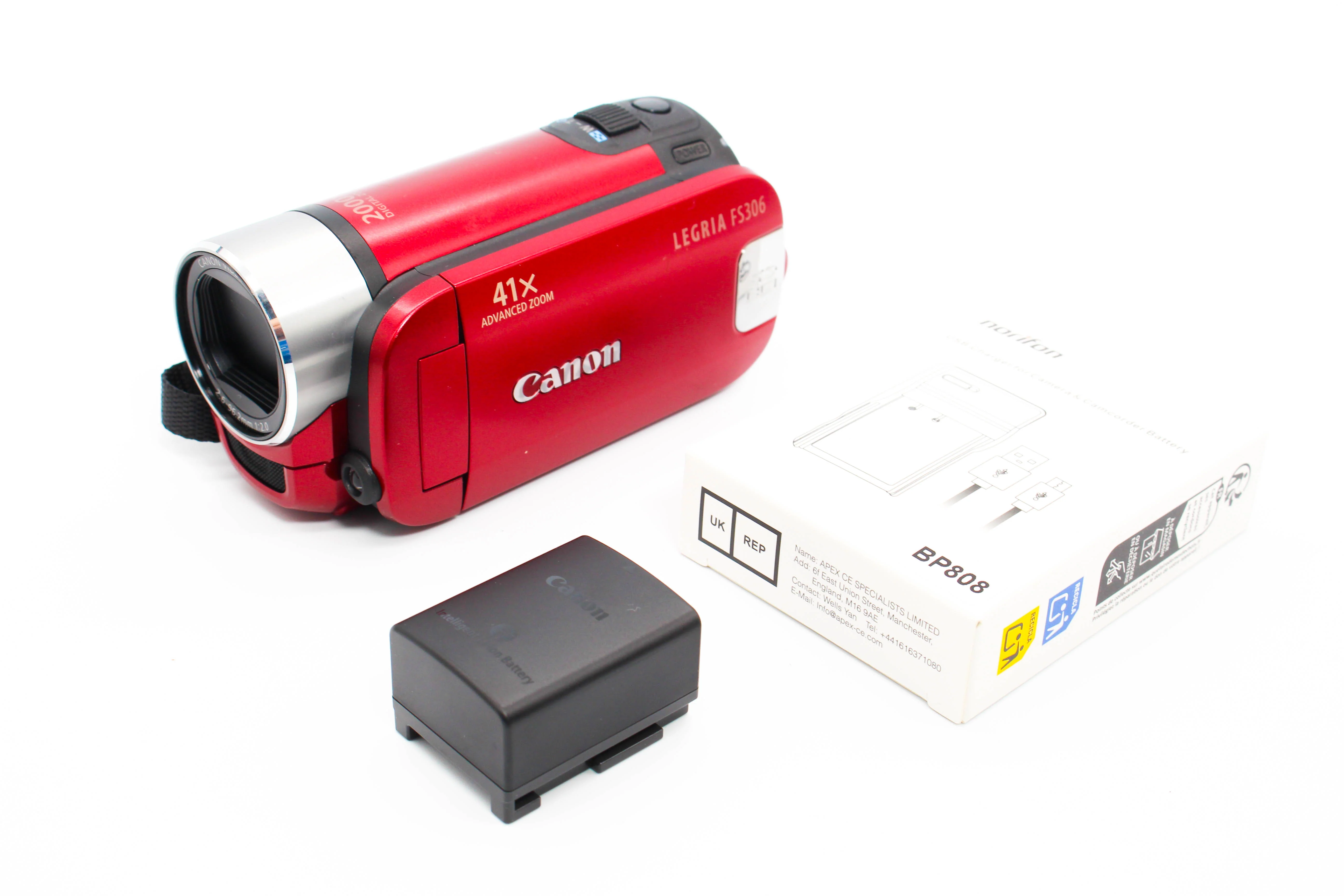 Canon Legria FS306 E HD SD Card Video Handycam Camcorder Camera - Tested Bundle Excellent - Image 2