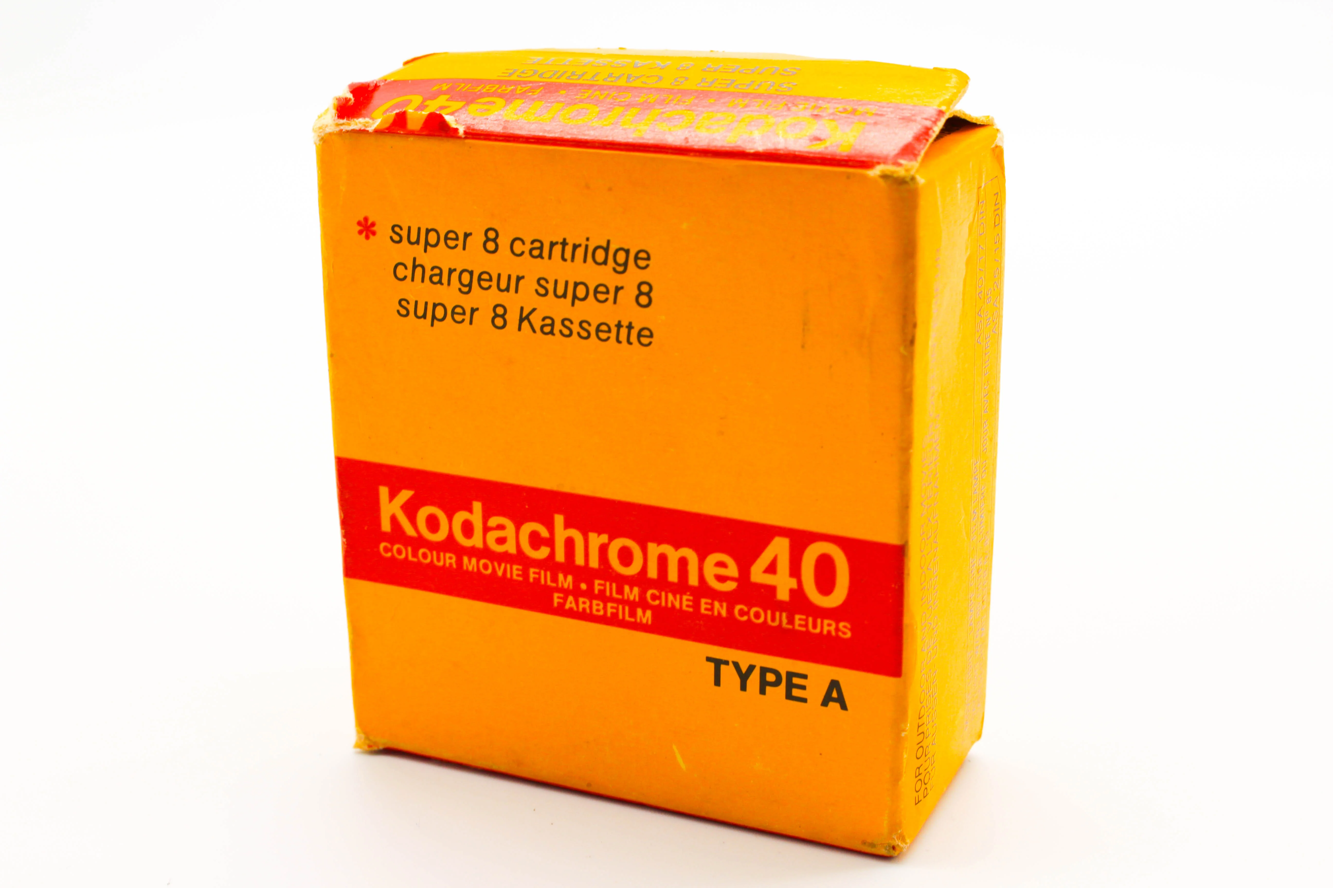 Kodak Kodachrome 40 Super 8 Cartridge Type A Colour Movie Film 50ft 15M KMA464P Expired 1987 - Excellent
