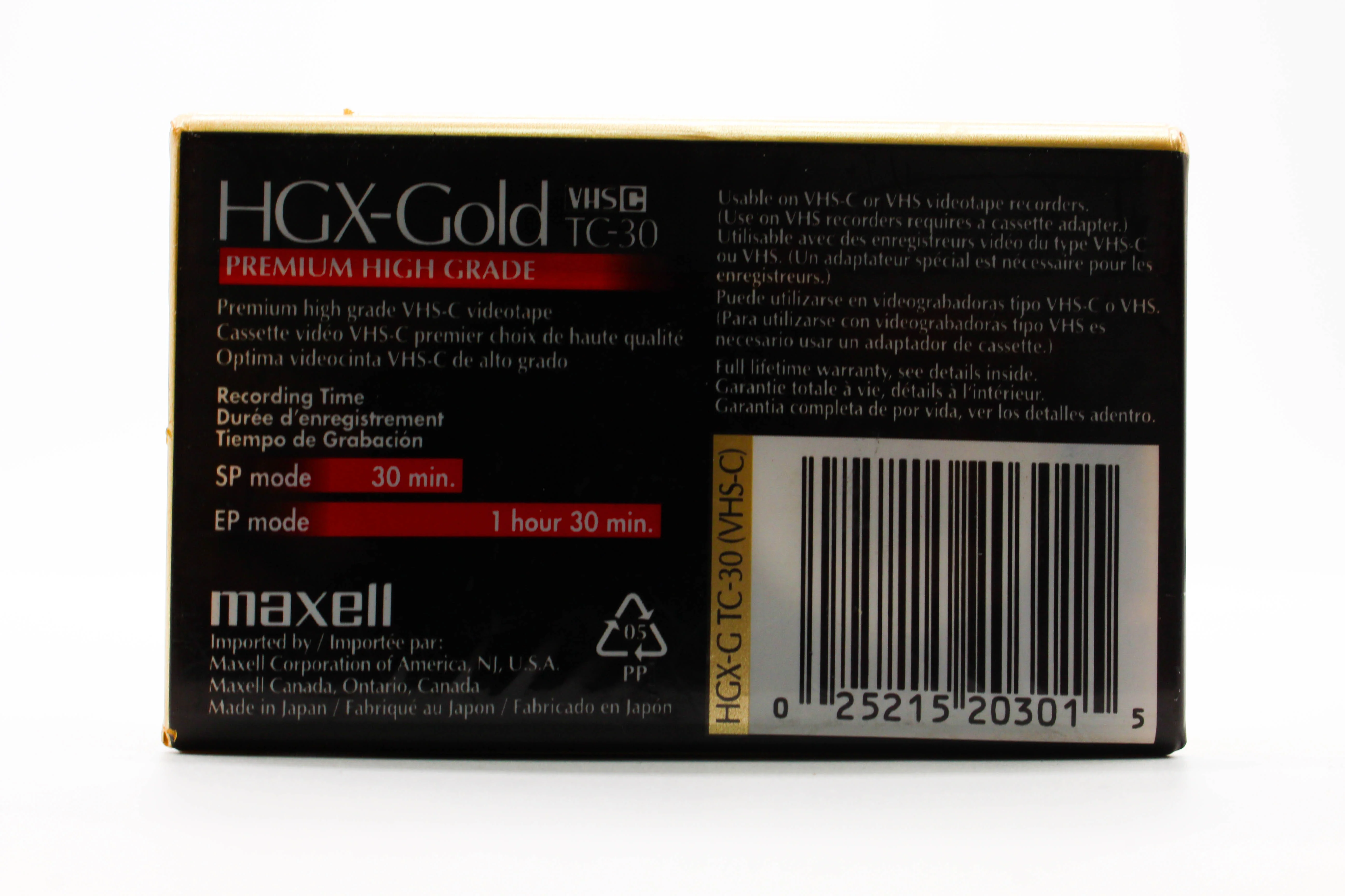 Maxell TC-30 VHS-C VHS Premium High Grade Tape Video Cassette - Brand New - Image 4