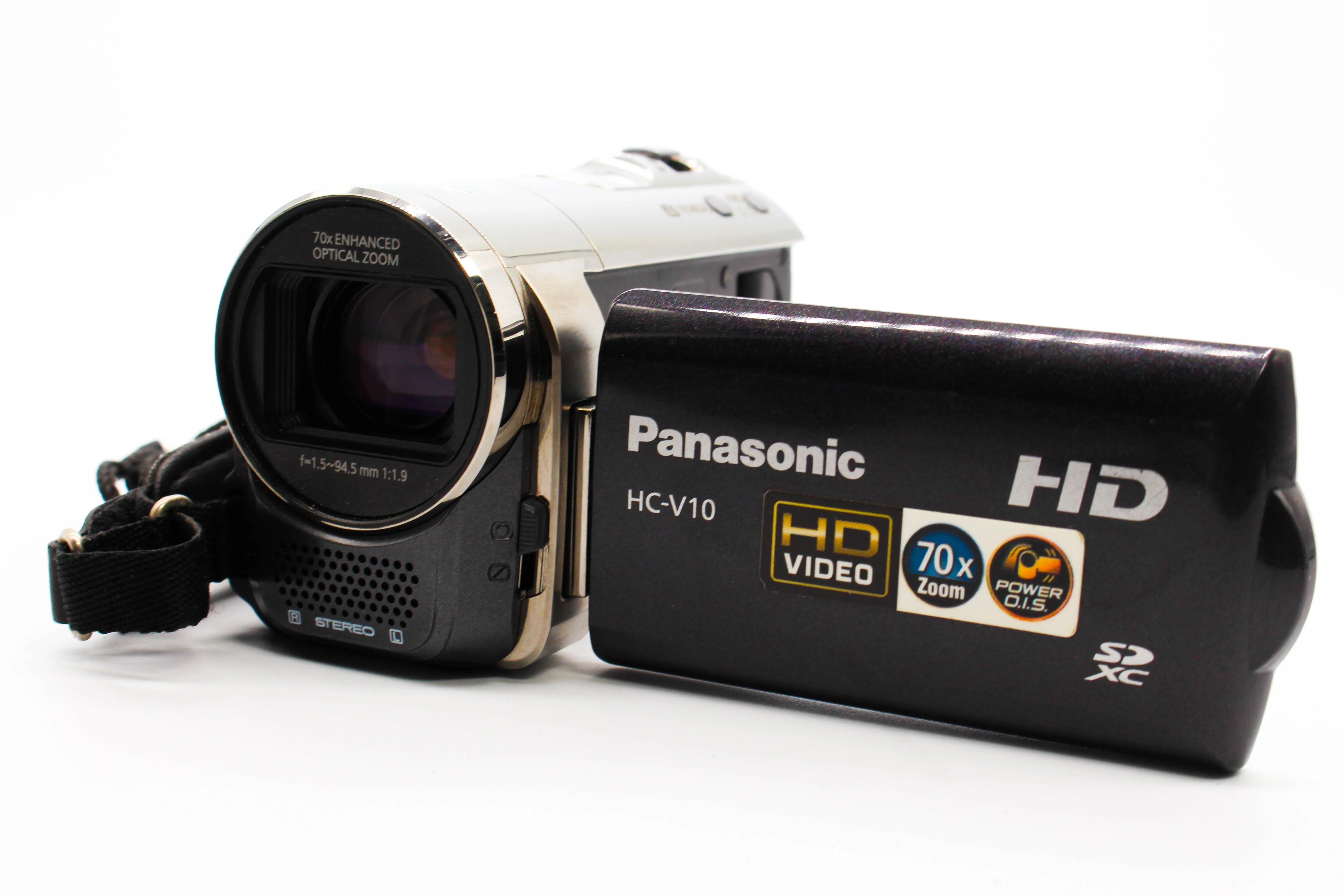 Panasonic HC-V10 HD SD Card Digital Video Camcorder Camera - Tested Bundle Excellent