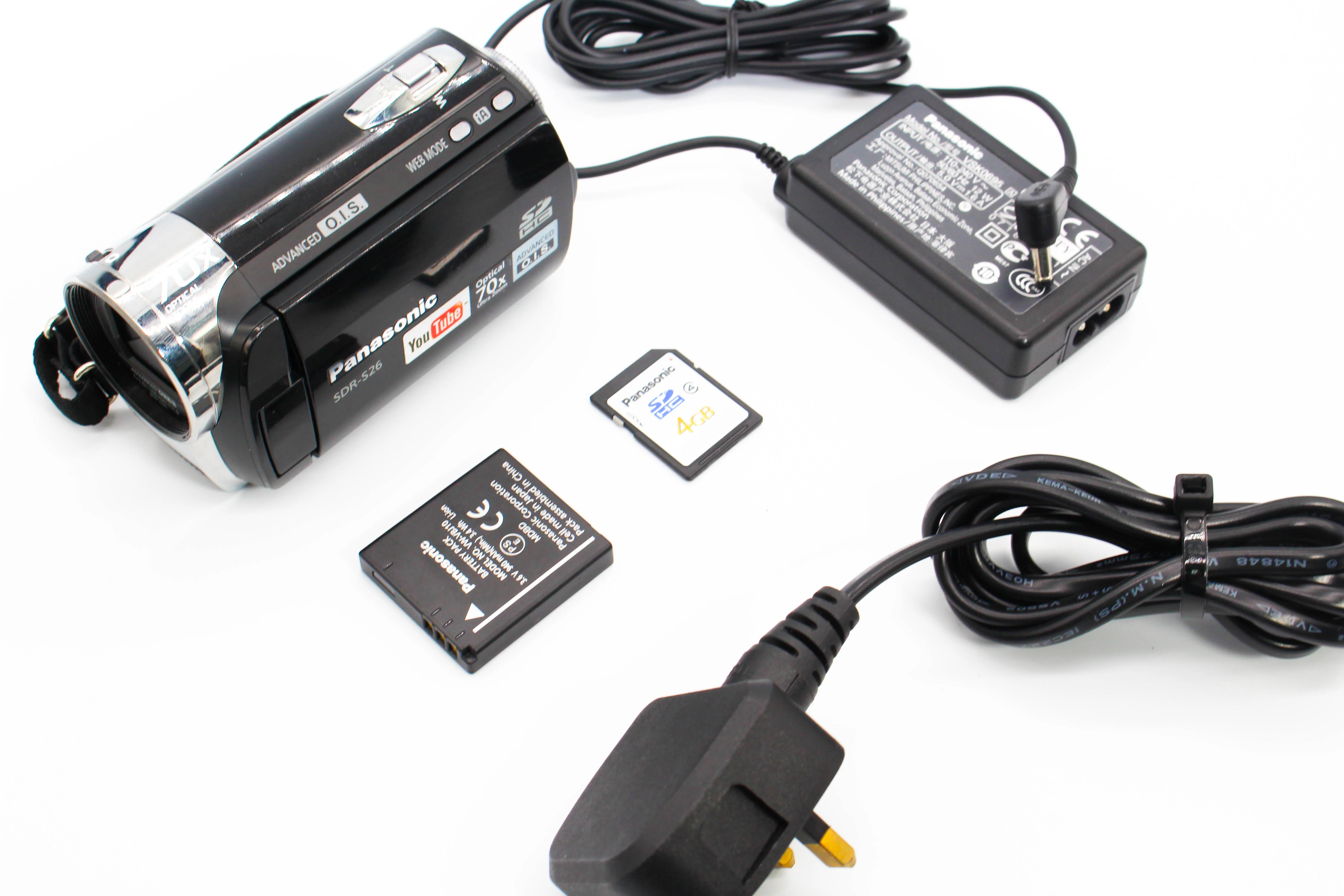 Panasonic SDR-S26 HD SD Card Video Handycam Camcorder Camera - Tested Bundle Excellent - Image 2