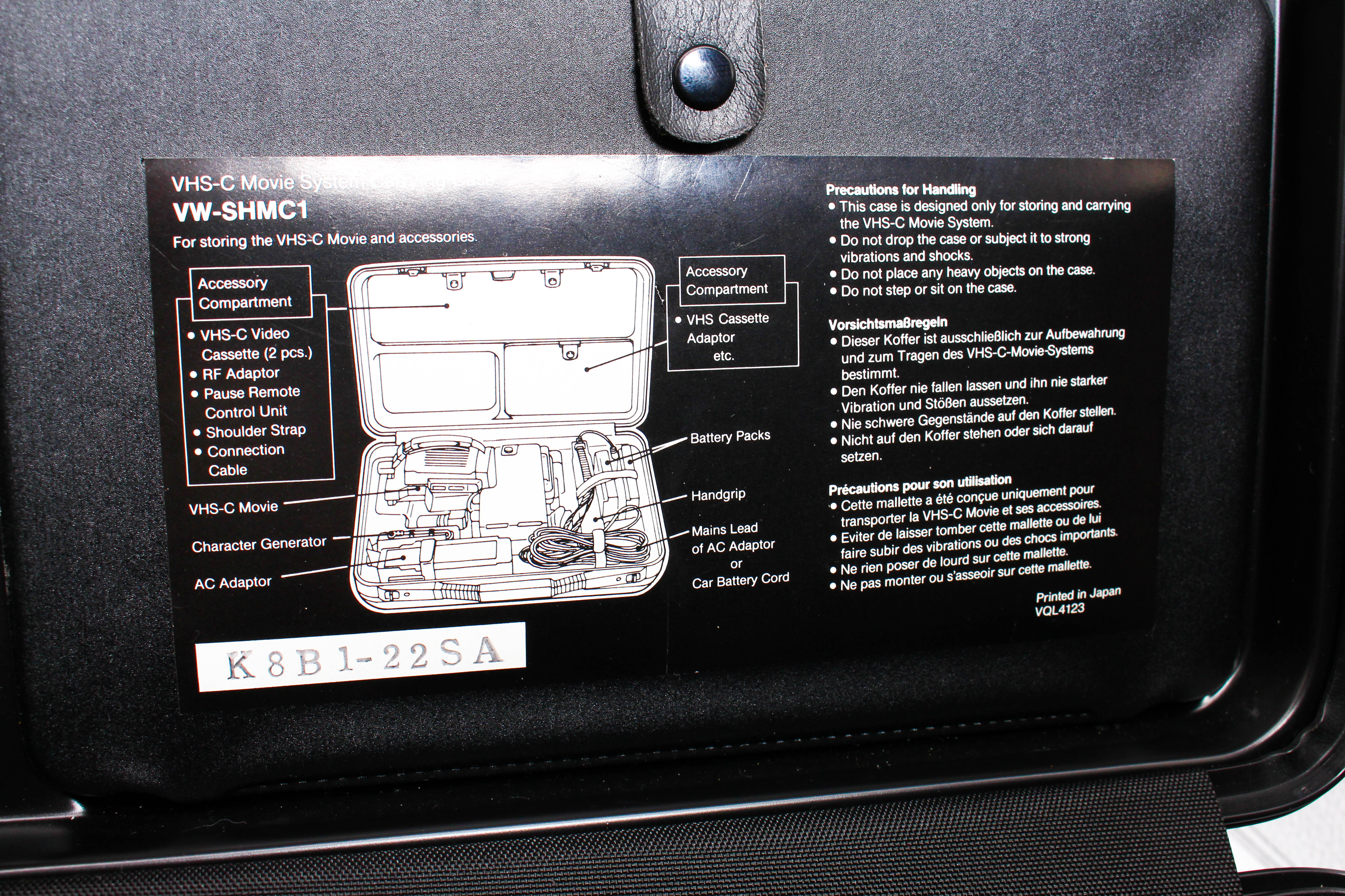 Panasonic VHS-C Movie System Carrying Case VW-SHMC1 For Handycam Camcorder Camera DSLR Drone - Image 6