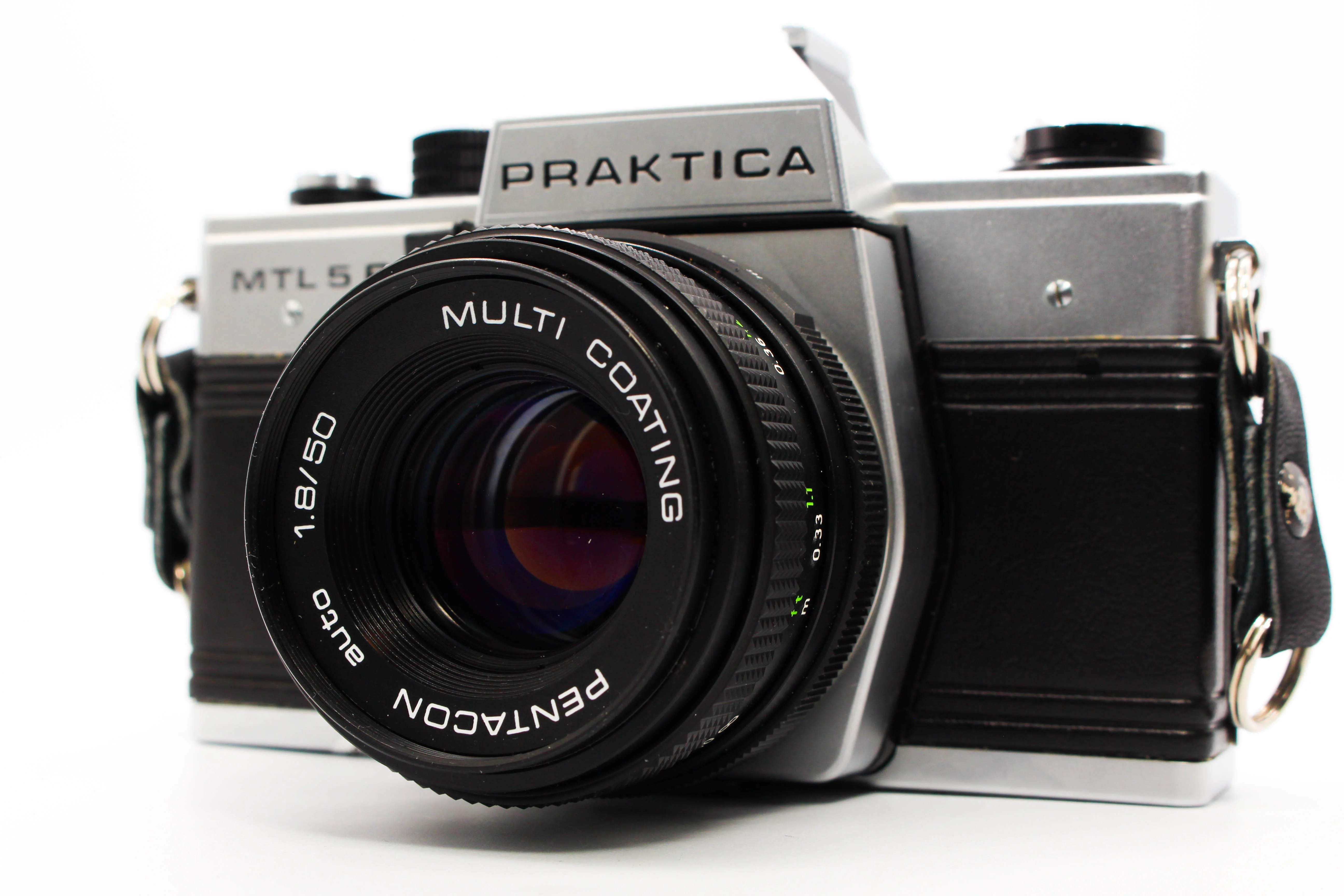 Praktica MTL5B SLR 35mm Film Camera With Pentacon 50mm f/1.8 Lens - Tested Bundle Excellent