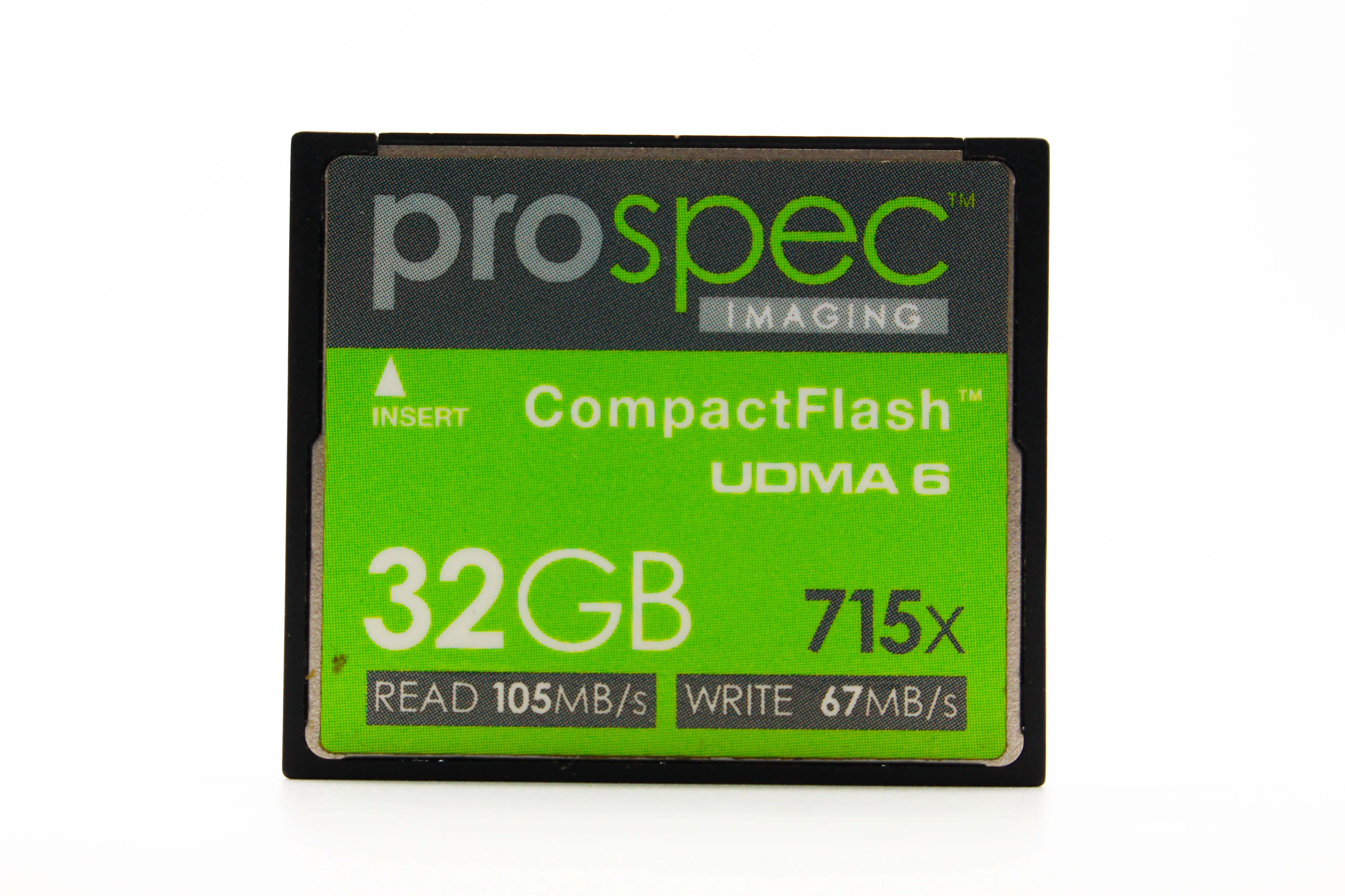Prospec Imaging 32GB UDMA 6 715x Compact Flash CF Card - Tested Good