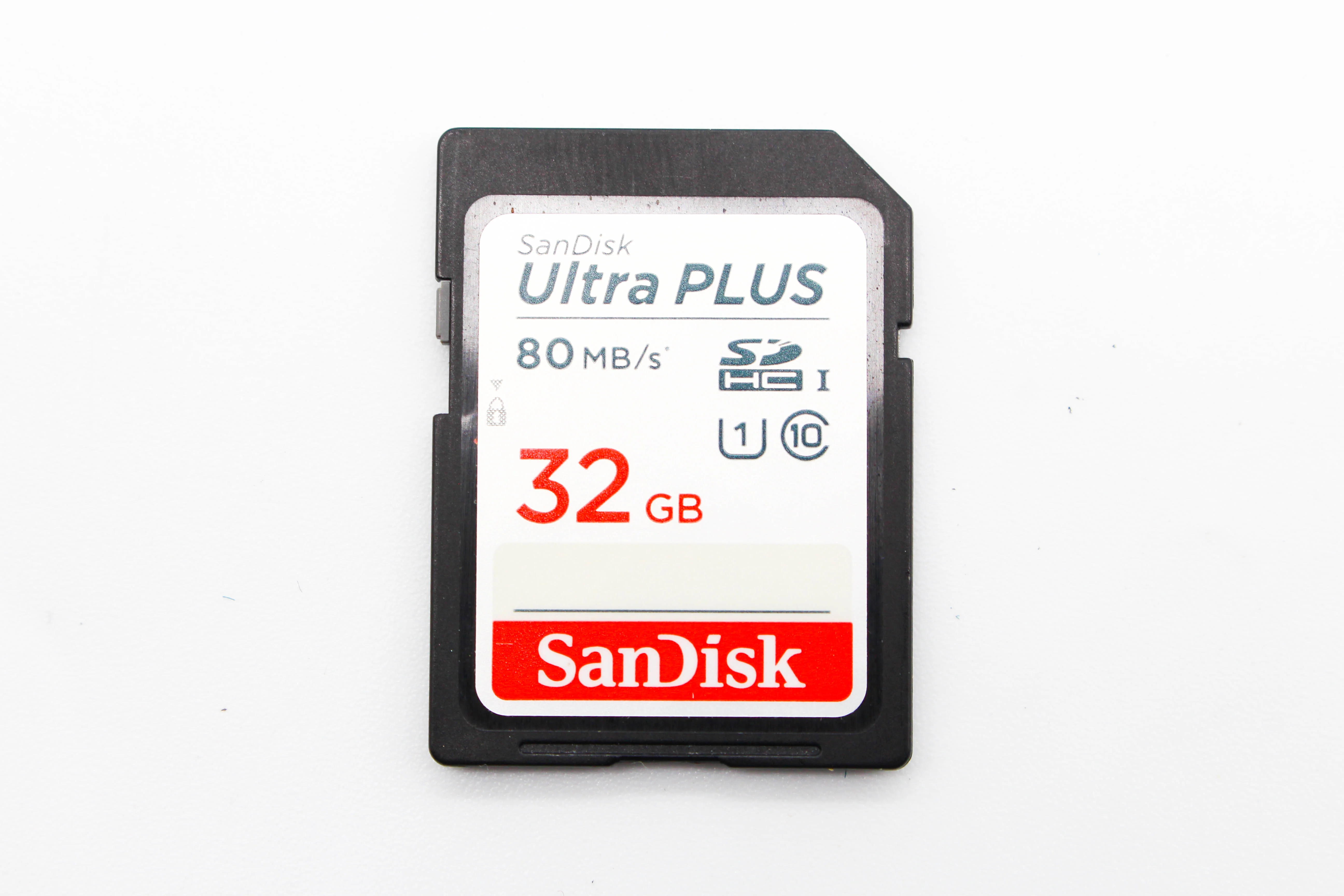 SanDisk Ultra Plus 32GB 80MB/s SD HC I Memory Card SD Card - Tested Excellent