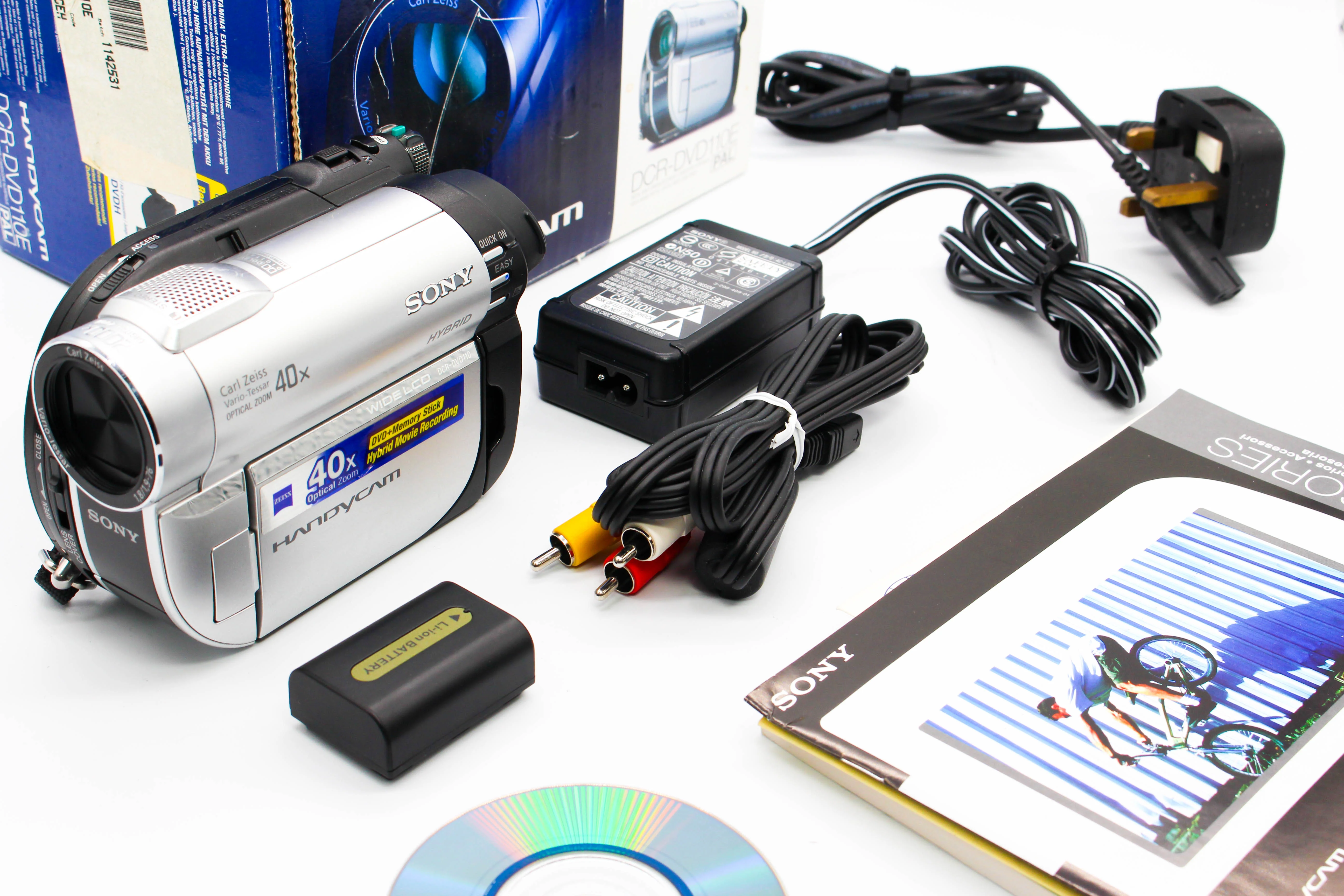 Sony DCR-DVD110E DVD Video Handycam Camcorder Camera - Tested Bundle Excellent - Image 2