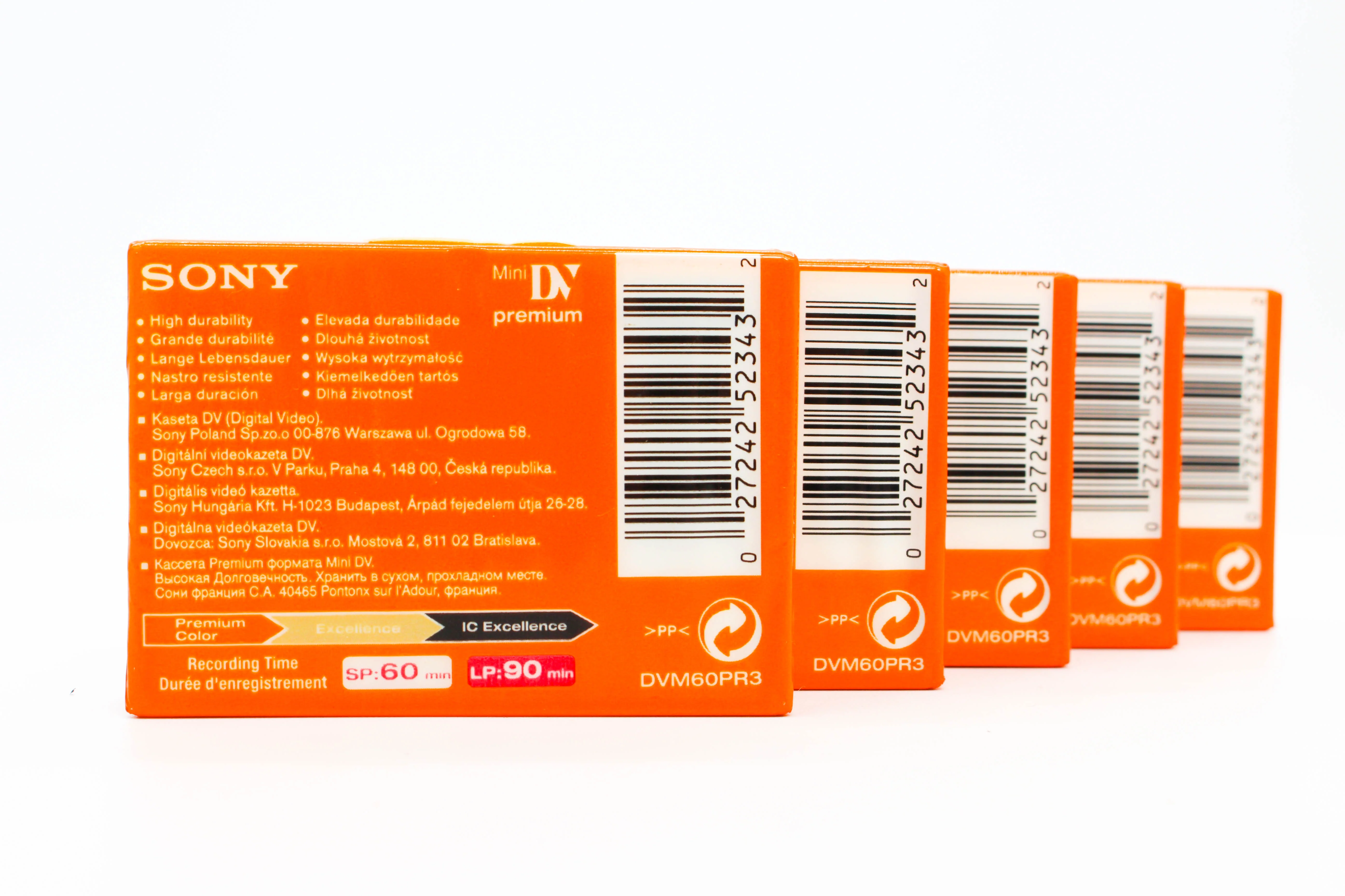 Sony DVM60PR3 MiniDV Premium Digital Video Cassette Tape 5 Pack - Brand New - Image 3