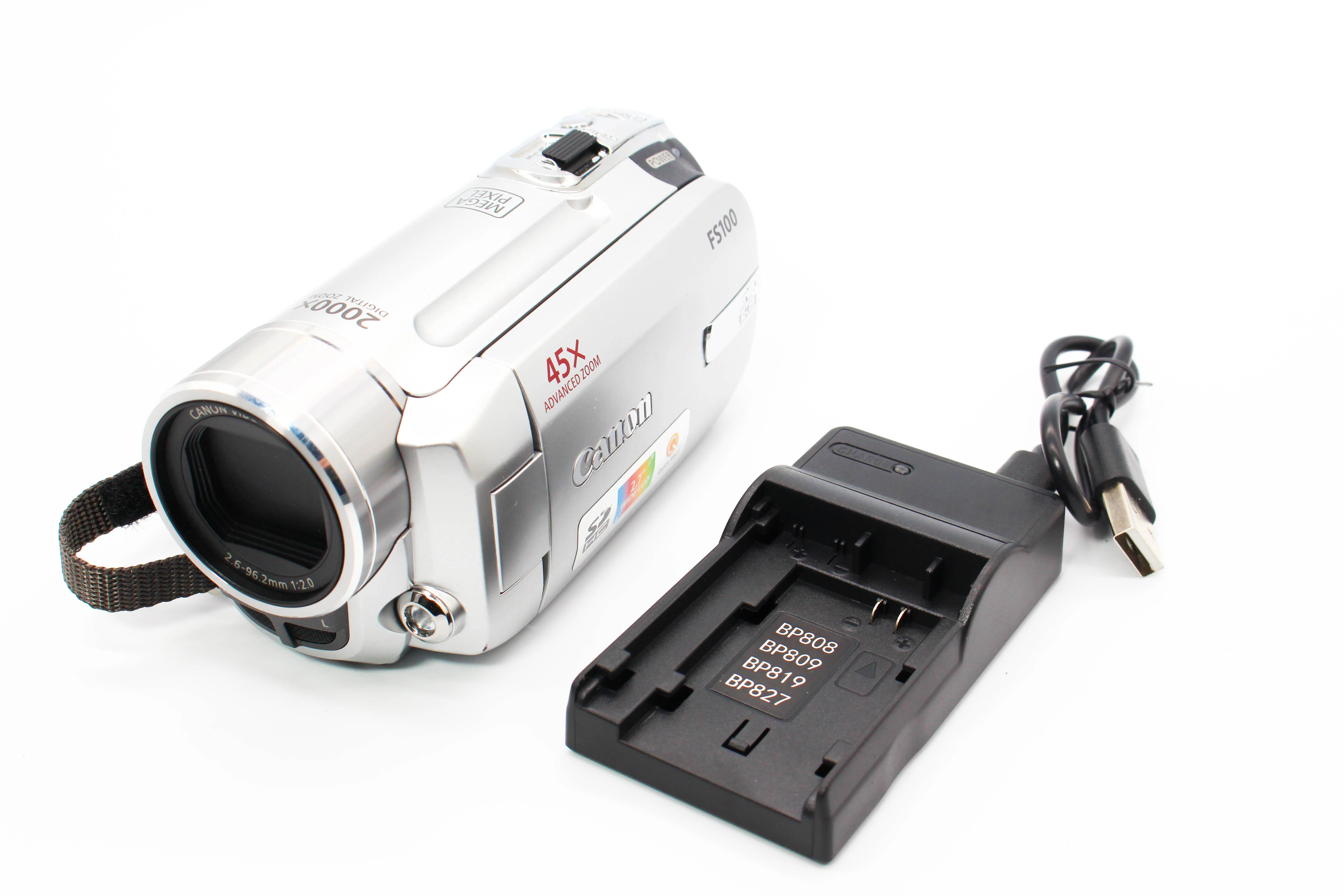 Canon FS100E HD SD Card Digital Video Camera Camcorder - Tested Bundle Good - Image 2