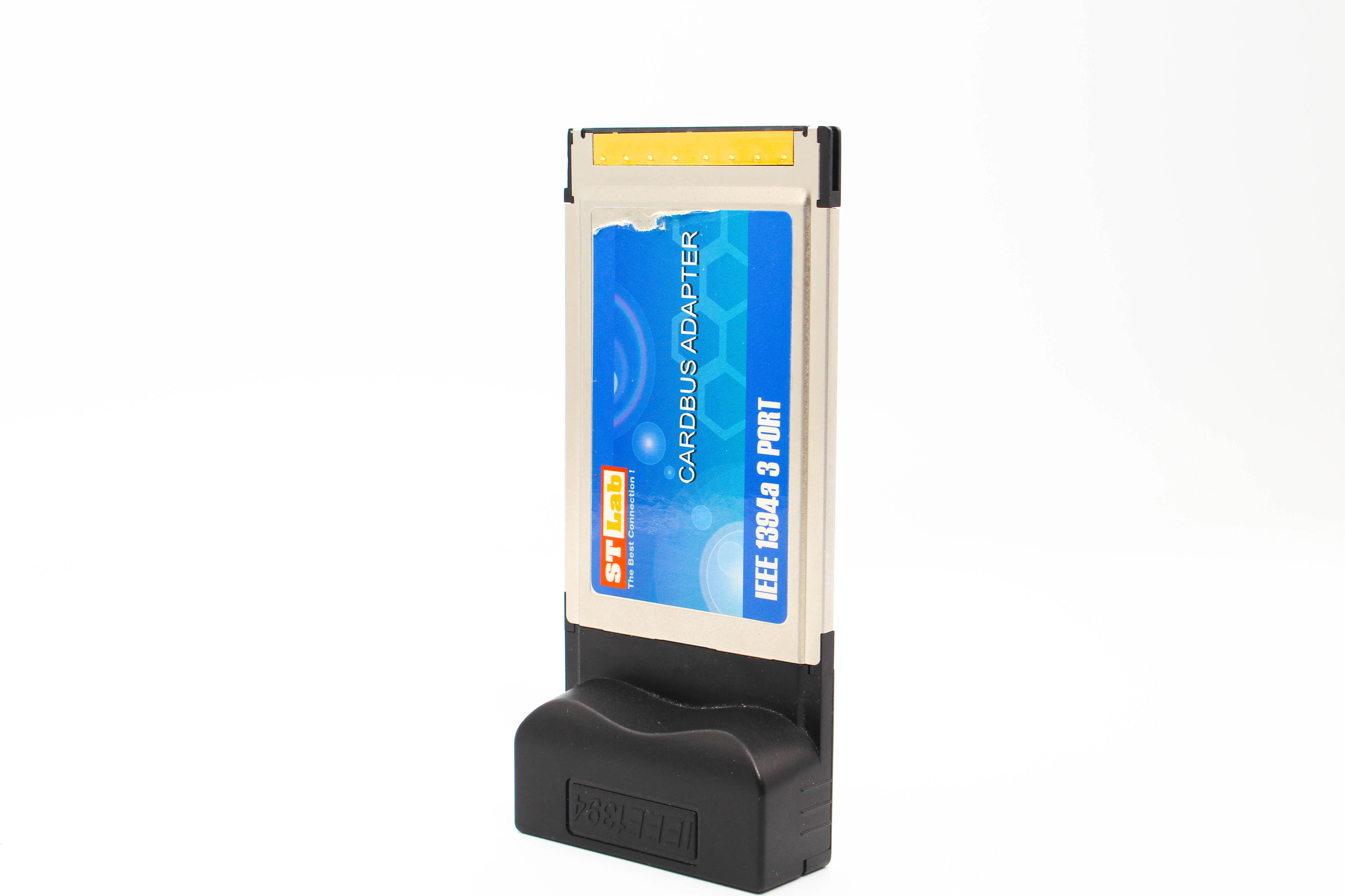 ST-Lab Firewire Cardbus PCMCIA Adapter IEEE 1394a 3 Port - Tested Good