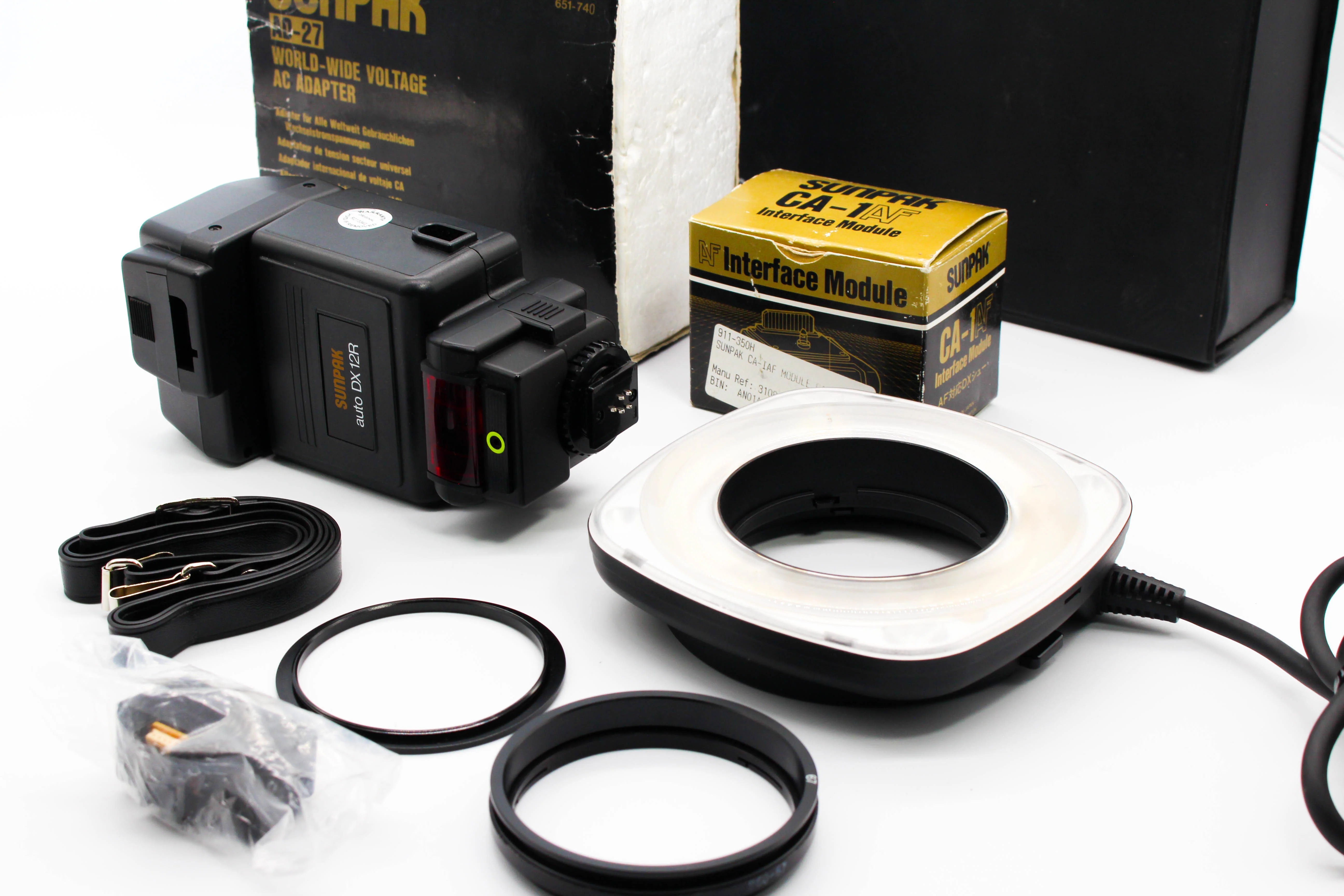 Sunpak Auto DX 12R Electronic Flash and Ring Kit For Vintage Film Photo Cameras - Tested Excellent - Image 2